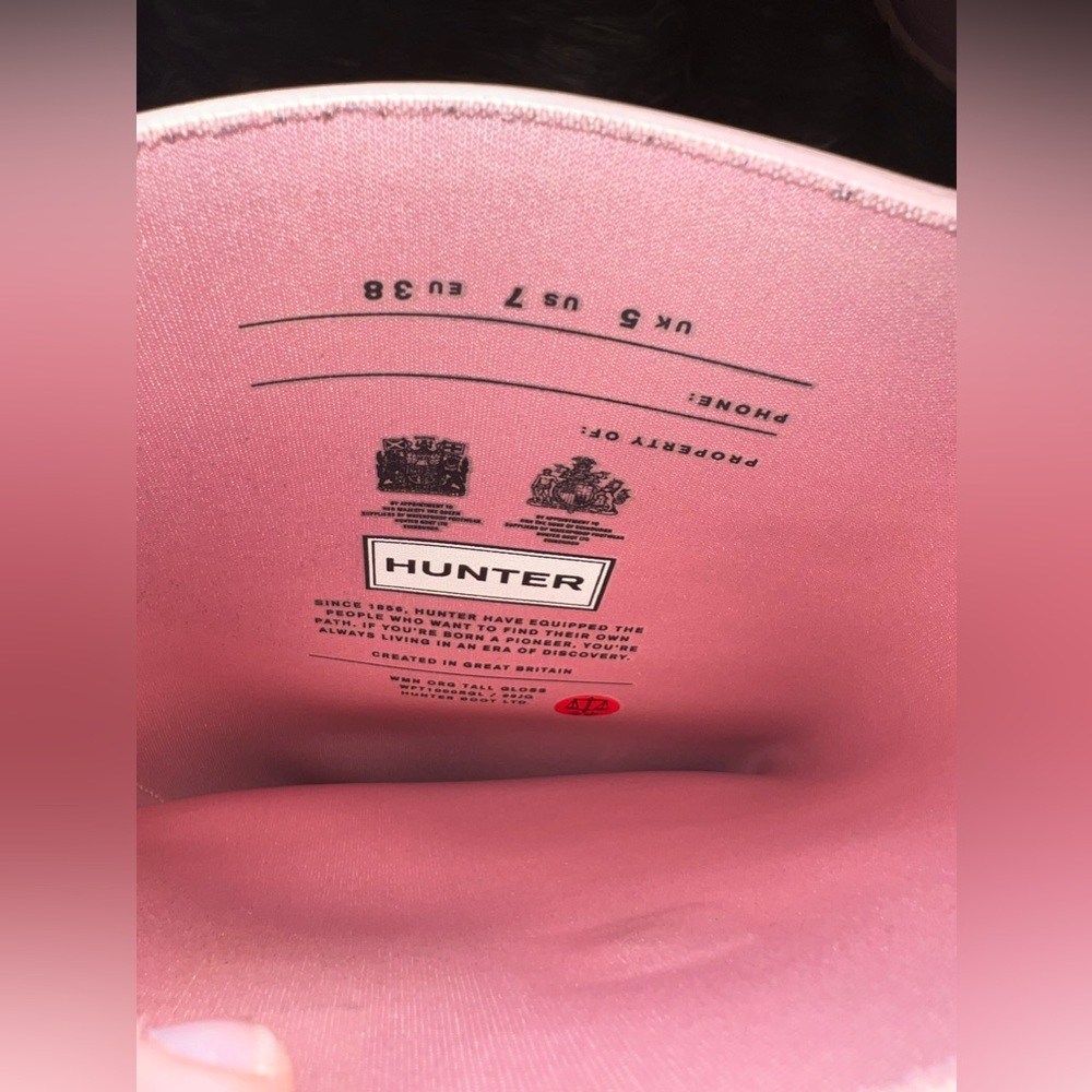 Pink Hunter boots - Picture 3 of 3